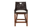 bali & pari Petra Natural Rattan Counter Stool - Handwoven Wicker Accent Stool with Wingback Profile and Cutout Handle, Espresso