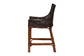 bali & pari Petra Natural Rattan Counter Stool - Handwoven Wicker Accent Stool with Wingback Profile and Cutout Handle, Espresso