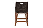 bali & pari Petra Natural Rattan Counter Stool - Handwoven Wicker Accent Stool with Wingback Profile and Cutout Handle, Espresso