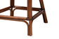 bali & pari Petra Natural Rattan Counter Stool - Handwoven Wicker Accent Stool with Wingback Profile and Cutout Handle, Espresso