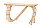 bali & pari Araceli Rattan S-Curve Console Table - Handwoven Wicker Sculptural Accent Table for Living Room or Entryway