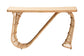 bali & pari Araceli Rattan S-Curve Console Table - Handwoven Wicker Sculptural Accent Table for Living Room or Entryway