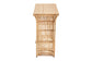 bali & pari Araceli Rattan S-Curve Console Table - Handwoven Wicker Sculptural Accent Table for Living Room or Entryway