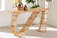 bali & pari Araceli Rattan S-Curve Console Table - Handwoven Wicker Sculptural Accent Table for Living Room or Entryway