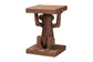 bali & pari Miyoco Monkey End Table - Handwoven Rattan Sculptural Accent Side Table with Platform Base
