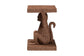 bali & pari Miyoco Monkey End Table - Handwoven Rattan Sculptural Accent Side Table with Platform Base