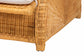 bali & pari Aries Natural Rattan Chaise Lounge Chair with Cushion - Handwoven Wicker Accent Lounger Rolled Backrest and Arms for Living Room or Sunroom