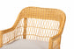 bali & pari Bruno Natural Rattan Chaise Lounge Chair with Cushion - Handwoven Wicker Accent Lounger with Rounded Backrest and Arms for Living Room, Bedroom or Sunroom