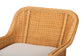 bali & pari Cesar Natural Rattan Chaise Lounge Chair with Cushion - Handwoven Wicker Accent Lounger with Rounded Backrest and Arms for Living Room, Bedroom or Sunroom