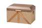 Baxton Studio Kande Storage Trunk - Decorative Storage Chest with Hinged Top and Woven Exterior for Living Room or Bedroom