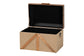 Baxton Studio Kande Storage Trunk - Decorative Storage Chest with Hinged Top and Woven Exterior for Living Room or Bedroom