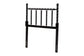 Baxton Studio Edaline Bamboo Motif Headboard - Crafted Wood Panel with Decorative Turned Spindle Design for Boho Costal Bedroom, Twin, Black