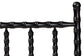 Baxton Studio Edaline Bamboo Motif Headboard - Crafted Wood Panel with Decorative Turned Spindle Design for Boho Costal Bedroom, Twin, Black