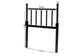 Baxton Studio Edaline Bamboo Motif Headboard - Crafted Wood Panel with Decorative Turned Spindle Design for Boho Costal Bedroom, Twin, Black