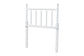 Baxton Studio Edaline Bamboo Motif Headboard - Crafted Wood Panel with Decorative Turned Spindle Design for Boho Costal Bedroom, Twin, White
