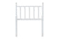 Baxton Studio Edaline Bamboo Motif Headboard - Crafted Wood Panel with Decorative Turned Spindle Design for Boho Costal Bedroom, Twin, White