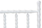Baxton Studio Edaline Bamboo Motif Headboard - Crafted Wood Panel with Decorative Turned Spindle Design for Boho Costal Bedroom, Twin, White