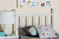Baxton Studio Edaline Bamboo Motif Headboard - Crafted Wood Panel with Decorative Turned Spindle Design for Boho Costal Bedroom, Twin, White