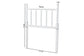 Baxton Studio Edaline Bamboo Motif Headboard - Crafted Wood Panel with Decorative Turned Spindle Design for Boho Costal Bedroom, Twin, White