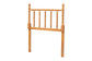 Baxton Studio Edaline Bamboo Motif Headboard - Crafted Wood Panel with Decorative Turned Spindle Design for Boho Costal Bedroom, Twin, Oak Brown