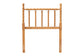 Baxton Studio Edaline Bamboo Motif Headboard - Crafted Wood Panel with Decorative Turned Spindle Design for Boho Costal Bedroom, Twin, Oak Brown