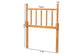 Baxton Studio Edaline Bamboo Motif Headboard - Crafted Wood Panel with Decorative Turned Spindle Design for Boho Costal Bedroom, Twin, Oak Brown