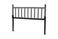 Baxton Studio Edaline Bamboo Motif Headboard - Crafted Wood Panel with Decorative Turned Spindle Design for Boho Costal Bedroom, Queen, Black