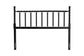 Baxton Studio Edaline Bamboo Motif Headboard - Crafted Wood Panel with Decorative Turned Spindle Design for Boho Costal Bedroom, King, Black