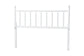 Baxton Studio Edaline Bamboo Motif Headboard - Crafted Wood Panel with Decorative Turned Spindle Design for Boho Costal Bedroom, Queen, White