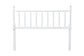 Baxton Studio Edaline Bamboo Motif Headboard - Crafted Wood Panel with Decorative Turned Spindle Design for Boho Costal Bedroom, Queen, White