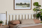 Baxton Studio Edaline Bamboo Motif Headboard - Crafted Wood Panel with Decorative Turned Spindle Design for Boho Costal Bedroom, Full, White