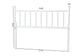 Baxton Studio Edaline Bamboo Motif Headboard - Crafted Wood Panel with Decorative Turned Spindle Design for Boho Costal Bedroom, Queen, White