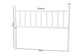 Baxton Studio Edaline Bamboo Motif Headboard - Crafted Wood Panel with Decorative Turned Spindle Design for Boho Costal Bedroom, Queen, White