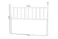 Baxton Studio Edaline Bamboo Motif Headboard - Crafted Wood Panel with Decorative Turned Spindle Design for Boho Costal Bedroom, King, White