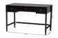 Baxton Studio Lucera Bobbin Writing Desk - 3-Drawer Home Office Desk with Spindle Frame, Black