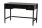 Baxton Studio Lucera Bobbin Writing Desk - 3-Drawer Home Office Desk with Spindle Frame, Black