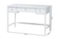 Baxton Studio Lucera Bobbin Writing Desk - 3-Drawer Home Office Desk with Spindle Frame, White