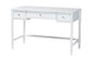 Baxton Studio Lucera Bobbin Writing Desk - 3-Drawer Home Office Desk with Spindle Frame, White