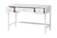 Baxton Studio Lucera Bobbin Writing Desk - 3-Drawer Home Office Desk with Spindle Frame, White