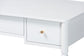 Baxton Studio Lucera Bobbin Writing Desk - 3-Drawer Home Office Desk with Spindle Frame, White