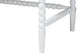 Baxton Studio Lucera Bobbin Writing Desk - 3-Drawer Home Office Desk with Spindle Frame, White