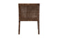 bali & pari Karis Rattan Dining Chair with Cushion - Handwoven Wicker Armchair with Mahogany Wood Frame, Coastal Boho Style Indoor Seating, Antique Coffee