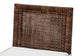 bali & pari Sofia Rattan Counter Stool with Mahogany Wood Frame - Handwoven Wicker Counter Height Chair with Cushion, Coastal Boho Style Kitchen Island Seating, Antique Coffee