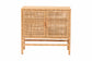 bali & pari Vivan Natural Rattan Storage Cabinet - 2-Tier Handwoven Wicker Accent Cabinet with Double Doors and Elevated Base, Natural Brown