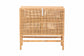 bali & pari Vivan Natural Rattan Storage Cabinet - 2-Tier Handwoven Wicker Accent Cabinet with Double Doors and Elevated Base, Natural Brown