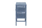 bali & pari Vivan Natural Rattan Storage Cabinet - 2-Tier Handwoven Wicker Accent Cabinet with Double Doors and Elevated Base, Navy Blue