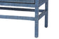 bali & pari Vivan Natural Rattan Storage Cabinet - 2-Tier Handwoven Wicker Accent Cabinet with Double Doors and Elevated Base, Navy Blue