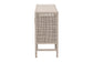 bali & pari Vivan Natural Rattan Storage Cabinet - 2-Tier Handwoven Wicker Accent Cabinet with Double Doors and Elevated Base, French Grey