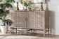 bali & pari Vivan Natural Rattan Storage Cabinet - 2-Tier Handwoven Wicker Accent Cabinet with Double Doors and Elevated Base, French Grey
