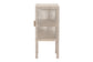 bali & pari Vivan Natural Rattan Nightstand - Handwoven Wicker Accent Bedside Table with Interior Shelving and Elevated Base, French Grey